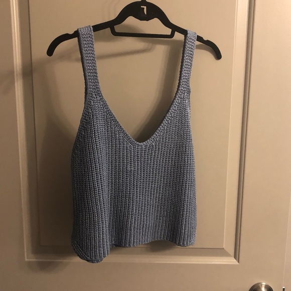 NEW Vici Kendall Knit Tank - Dusty Blue M - Picture 2 of 6